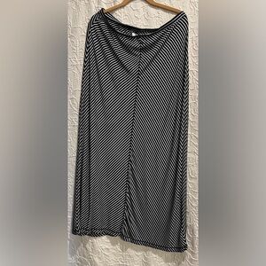 Sophie Max Black & White Stripe Maci Skirt XL